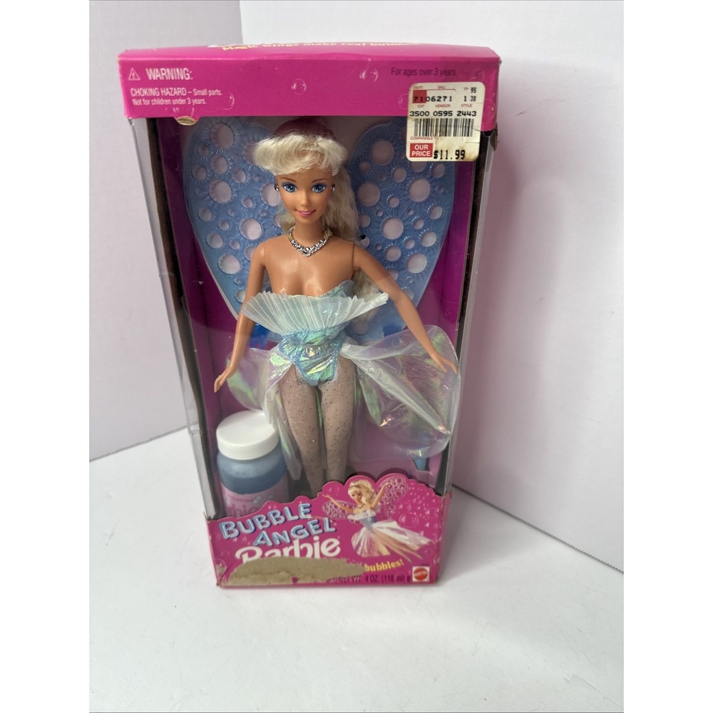 Barbie Bubble Angel Bubble Solution Doll with Magic Wings 1994 Mattel 12443 Wear